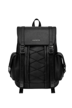 GUSEPE Founder's Edition black leather backpack front view